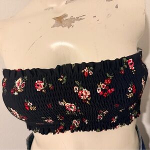 Xhiliration Medium Size Floral  Bandeau Top